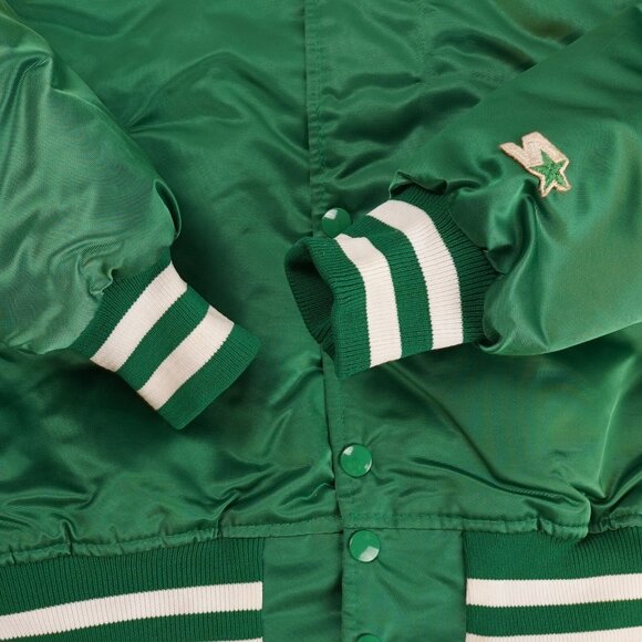Boston Celtics Satin Green Starter Bomber Jacket - Mens Medium - Vintage 80s/90s - Picture 7 of 9